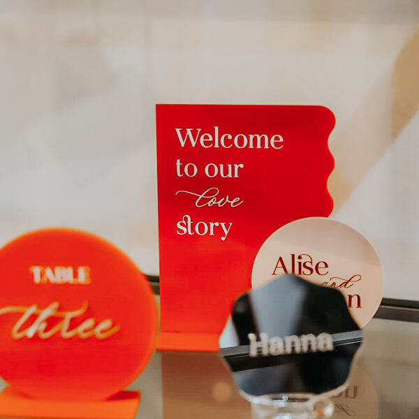 Organiskā stikla dekori kāzām